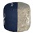 Stolicka okrúhla Ø 35x43 cm Modré plátno/džínsy s bavlnenou výplnou WOMO-Design