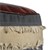WOMO-DESIGN Tabouret rond gris/marron/beige, Ø 42x42 cm, en cuir véritable/toile avec rembourrage en coton