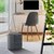 Sitzhocker rund Ø 42x42 cm anhrazit aus Segeltuch mit Baumwolle Füllung  WOMO-Design