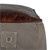 Fyrkantig pall 45 cm grå/brun av äkta läder/segeltyg med bomullsfyllning WOMO-Design