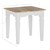 WOMO-DESIGN mesa lateral quadrada natural/branco, 50x50x50 cm, madeira de manga