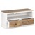 TV-Lowboard mit zwei Schubladen 110x45x57 cm Natur/Weiß aus Mangoholz  WOMO-Design