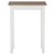 Table console naturelle/blanche, 60x35x80 cm, en bois de manguier