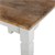 Esstisch mit zwei Stühlen und Wanduhr Natur/Weiß aus Mangoholz WOMO-DESIGN