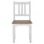 WOMO-DESIGN conjunto de 2 cadeiras naturais/brancas, 45x45x90 cm, feitas de madeira de manga maciça