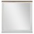 Nástenné zrcadlo prírodní/bílé 80x76 cm z masivního mangového dreva WOMO design