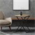 WOMO-DESIGN Mesa auxiliar moderna natural/negra, 48x35x63 cm, de madera de mango y metal con recubrimiento de polvo