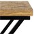 WOMO-DESIGN Mesa lateral moderna natural/preto, 48x35x63 cm, feita de madeira de manga e revestida a pó metálico
