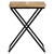WOMO-DESIGN Table d'appoint moderne naturel/noir, 48x35x63 cm, en bois de manguier et métal thermolaqué