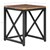 Sada 2 obdlžnikových stolíkov 50x40 / 40x30 cm cierna z mangového dreva a kovu WOMO-Design