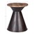 WOMO-DESIGN mesa lateral redonda, natural/preto, Ø 40 x 55 cm, feita de madeira de manga e metal