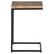 WOMO-DESIGN mesa lateral natural/preto, 40x30x60 cm, madeira de manga e pó metálico revestido