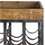 Carrello di servizio WOMO-DESIGN naturale, 72x41x85 cm, su ruote con ripiani portabottiglie, in legno massiccio di acacia e metallo