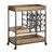 WOMO-DESIGN serving trolley natural, 72x41x85 cm, on castors with shelves bottle holders, made of solid acacia wood and metal