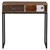 WOMO-DESIGN console table brown, 80x30x80 cm, with 2 drawers, acacia and threshold wood with metal legs
