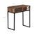 WOMO-DESIGN console table brown, 80x30x80 cm, with 2 drawers, acacia and threshold wood with metal legs