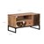 WOMO-DESIGN TV lowboard com 2 gavetas, 100x50x40 cm, acácia e soleira de madeira com pés metálicos