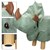 Eläin jakkara Dinosaurus 78x31x58 cm Ruskea/vihreä tekonahka WOMO Design