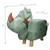 WOMO-DESIGN stolek dla zwierzat dinozaur brazowy/zielony, 78x31x58 cm, wykonany z imitacji skóry
