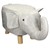 WOMO-DESIGN sgabello animale elefante marrone, 65x35x30 cm, in similpelle