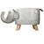 Tierhocker Elefant 65x35x30 cm Braun aus Kunstleder  WOMO-Design