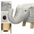 WOMO-DESIGN tabouret animal éléphant brun, 65x35x30 cm, en simili-cuir