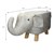 WOMO-DESIGN fezes de elefante marrom, 65x35x30 cm, feito de imitação de couro