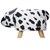 WOMO-DESIGN vaca de fezes de animais branco/preto, 64x31x37 cm, feito de imitação de couro
