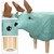 WOMO-DESIGN dierenkruk eland turkoois, 69x31x48 cm, gemaakt van imitatieleer