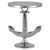 Okrúhly stolík Ø 40x50 cm strieborný hliník WOMO-Design