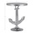 Odkládací stolek kulatý Ø 40x50 cm stríbrný hliník WOMO-Design