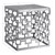 WOMO-DESIGN mesa lateral prateada, 36x36x40 cm, feita de alumínio com revestimento de níquel