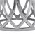 Table d'appoint WOMO-DESIGN Korinth silver, Ø 36x40 cm, en aluminium avec revêtement en nickel