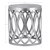 WOMO-DESIGN side table Korinth silver, Ø 36x40 cm, made of aluminium with nickel coating