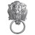 Toallero WOMO-DESIGN con motivo de cabeza de león, plata, 10x31 cm, de aluminio niquelado