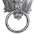 Toallero WOMO-DESIGN con motivo de cabeza de león, plata, 10x31 cm, de aluminio niquelado