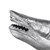 WOMO-DESIGN Escultura tubarão prata, 68x39 cm, com acabamento em níquel, feita de alumínio