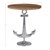 WOMO-DESIGN side table with anchor, white, Ø 50x54 cm, round, made of aluminium with nickel coating and mango wood