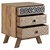 Bocný stolík s tromi zásuvkami 60x40x50 cm prírodný z mangového dreva a MDF WOMO-Design