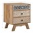 WOMO-DESIGN side table natural, 60x40x50 cm, with 3 drawers, made of mango wood and MDF