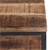 Mesa de centro WOMO-DESIGN, natural/negro, 120x60 cm, de madera maciza de mango y metal con recubrimiento de polvo