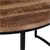Conjunto WOMO-DESIGN de 3 mesas laterais naturais/preto, Ø 67/50/35 cm, feitas de madeira de manga maciça e estrutura metálica revestida a pó