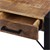 Consola WOMO-DESIGN natural/negro, 140x40 cm, con 2 cajones, de madera de acacia maciza y estructura de metal con recubrimiento de polvo