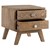 Nocný stolík s dvoma zásuvkami 40x40x35 cm Hnedý z mangového dreva a MDF WOMO-Design