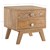 WOMO-DESIGN bedside table brown with 2 drawers, 40x40x35 cm, made of solid mango wood and MDF