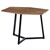 Sada 2 šestiúhelníkových stolku 73x45 / 56x40 cm prírodní mangové drevo a železo WOMO-Design