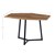 WOMO-DESIGN conjunto de 2 mesas laterais natural/preto, 76x56 / 56x48 cm, madeira de manga maciça e ferro