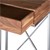 Mesa lateral WOMO-DESIGN com gaveta natural/prata, 45x35x76 cm, madeira maciça de manga e aço inoxidável