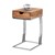 Tavolino WOMO-DESIGN con cassetto, naturale/argento, 30x39x59 cm, rettangolare, in legno di mango massiccio e acciaio inossidabile
