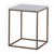 WOMO-DESIGN set of 2 side tables antique brass/white, 40x40 / 35x35 cm, made in stone and iron